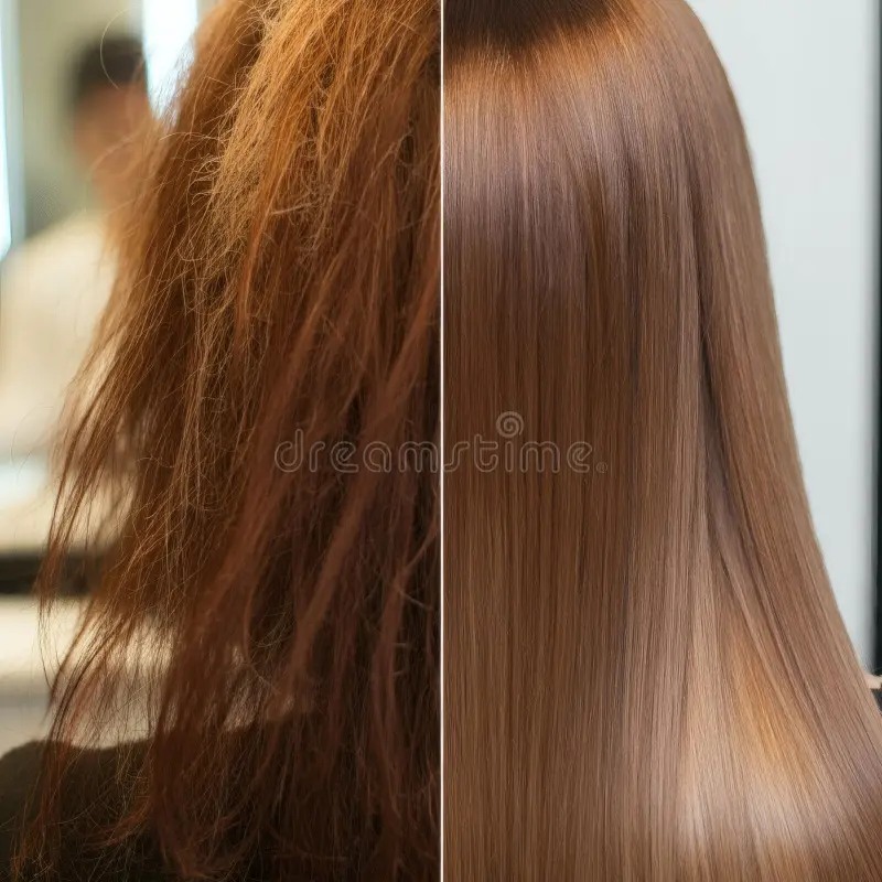 frizzy-to-smooth-hair-transformation-comparison-care-treatment-salon-makeover-shiny-straight-hairstyle-striking-364494549